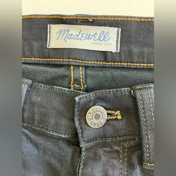 MADEWELL skinny skinny CROP dark BLUE denim JEANS w/stretch VERY NICE! - Picture 13 of 13